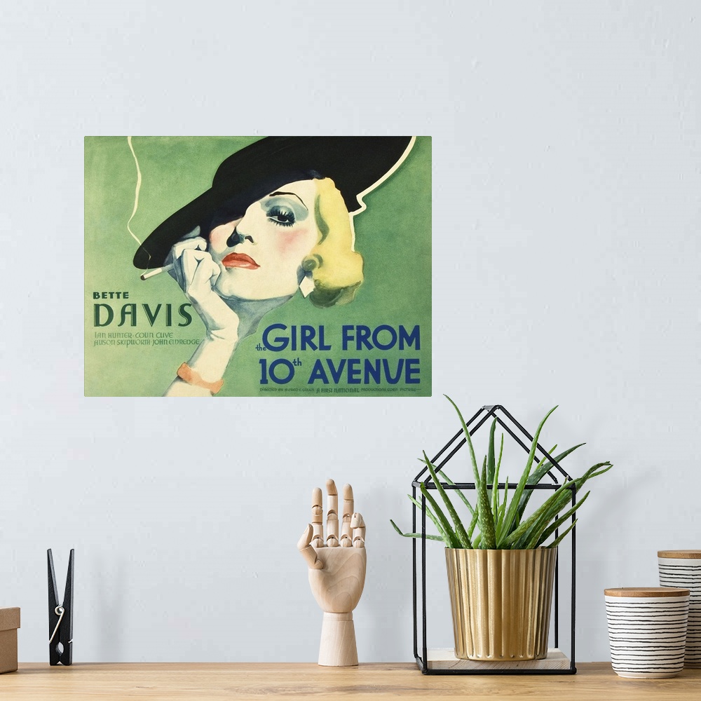 A bohemian room featuring The Girl From 10th Avenue - Vintage Movie Poster