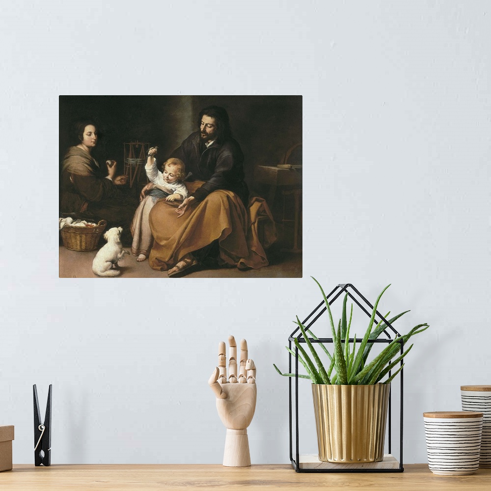A bohemian room featuring The Holy Family with the Little Bird
