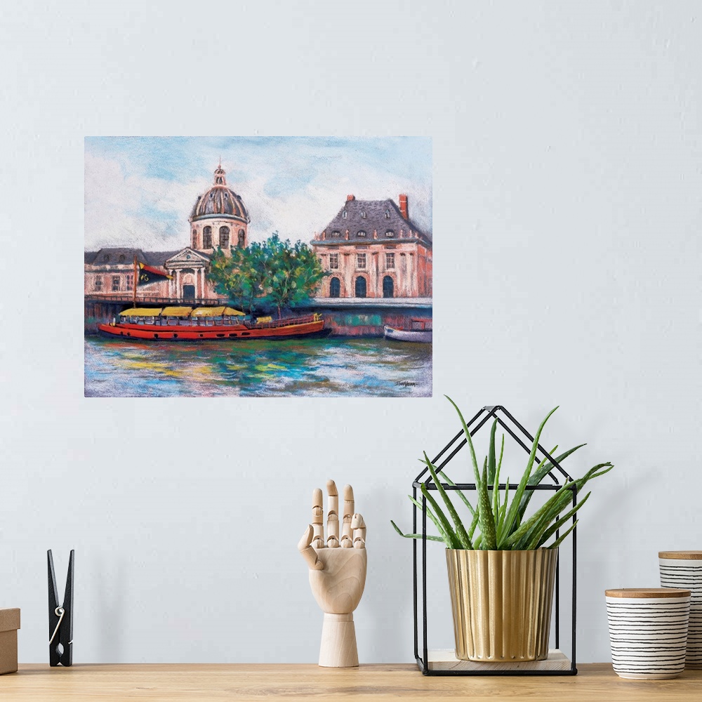 A bohemian room featuring Boats In Paris II