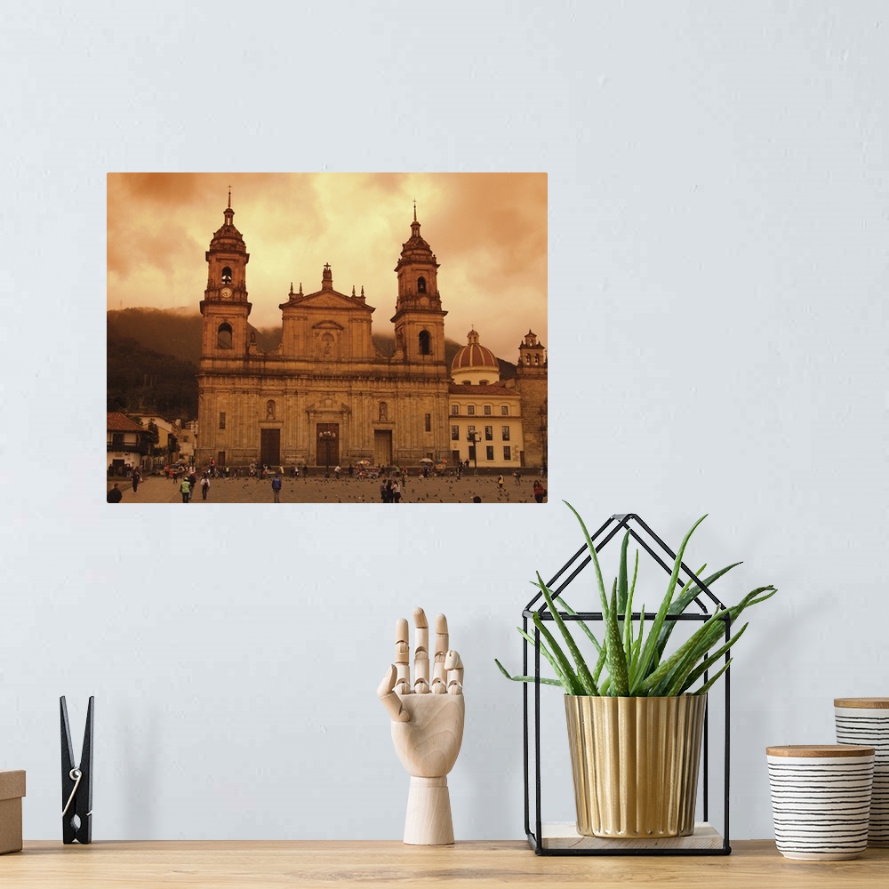 A bohemian room featuring Cathedral in Bogota, Colombia