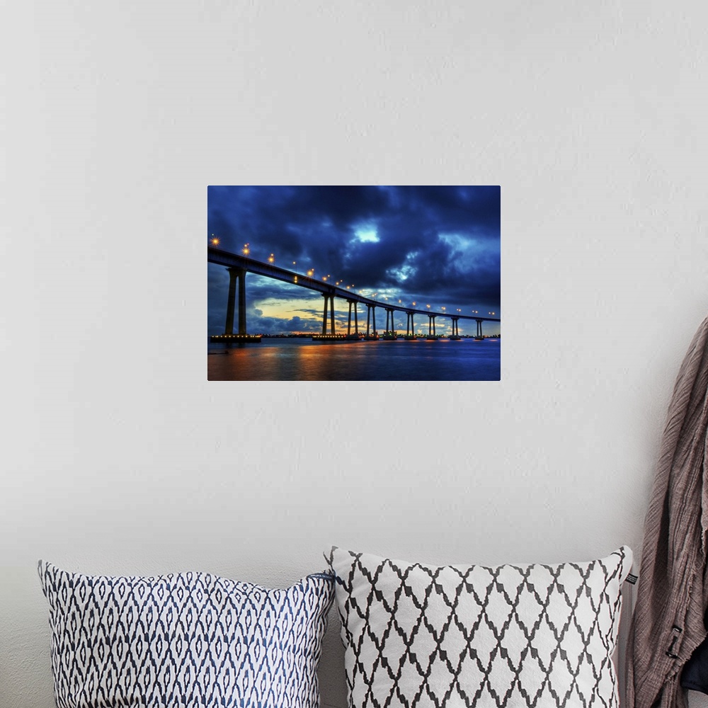 A bohemian room featuring Coronado Bridge Sunset