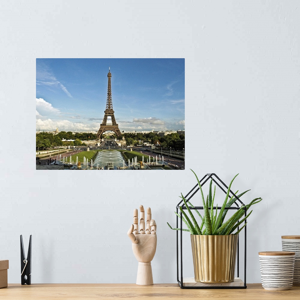 A bohemian room featuring Eiffel Tower, Paris.