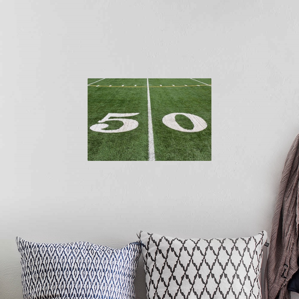 A bohemian room featuring Fifty yard line