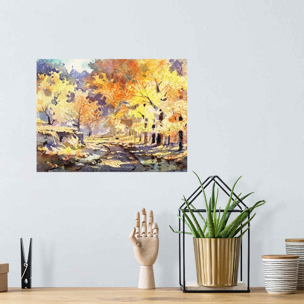 A bohemian room featuring Golden Autumn By Lavere Hutchings