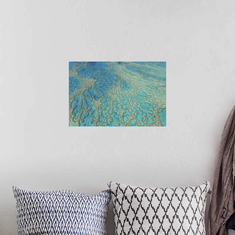 A bohemian room featuring Aerial view of Great Barrier Reef, Queensland, Australia