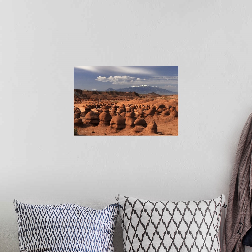 A bohemian room featuring Henry Mountains, Goblin Valley State Park, Utah, USA.