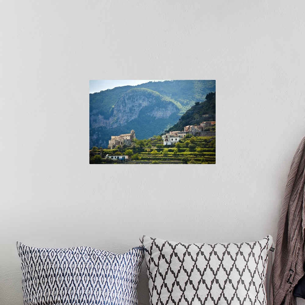 A bohemian room featuring Italy, Amalfi Coast, Ravello, Town building on hill