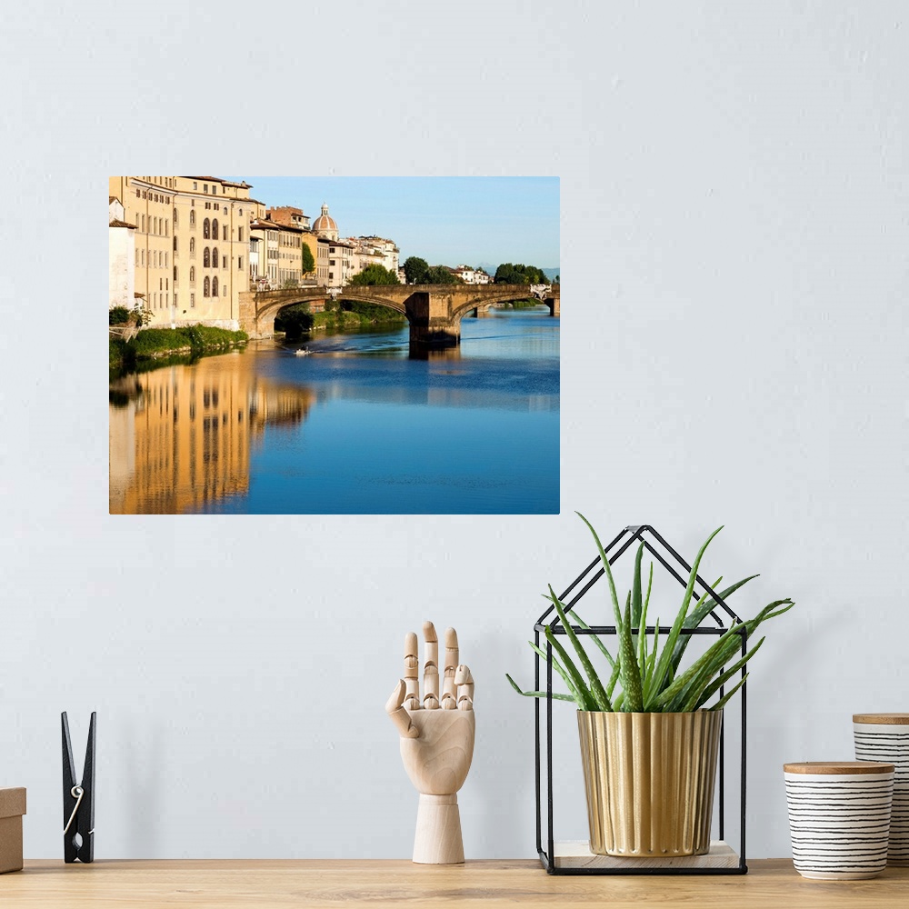 A bohemian room featuring Italy, Florence, Bridge over River Arno