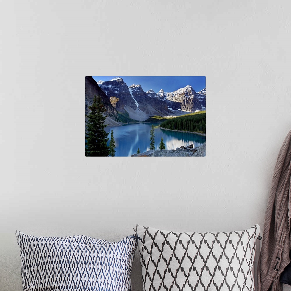 A bohemian room featuring Lake Moraine, Banff National Park, Alberta, Canada