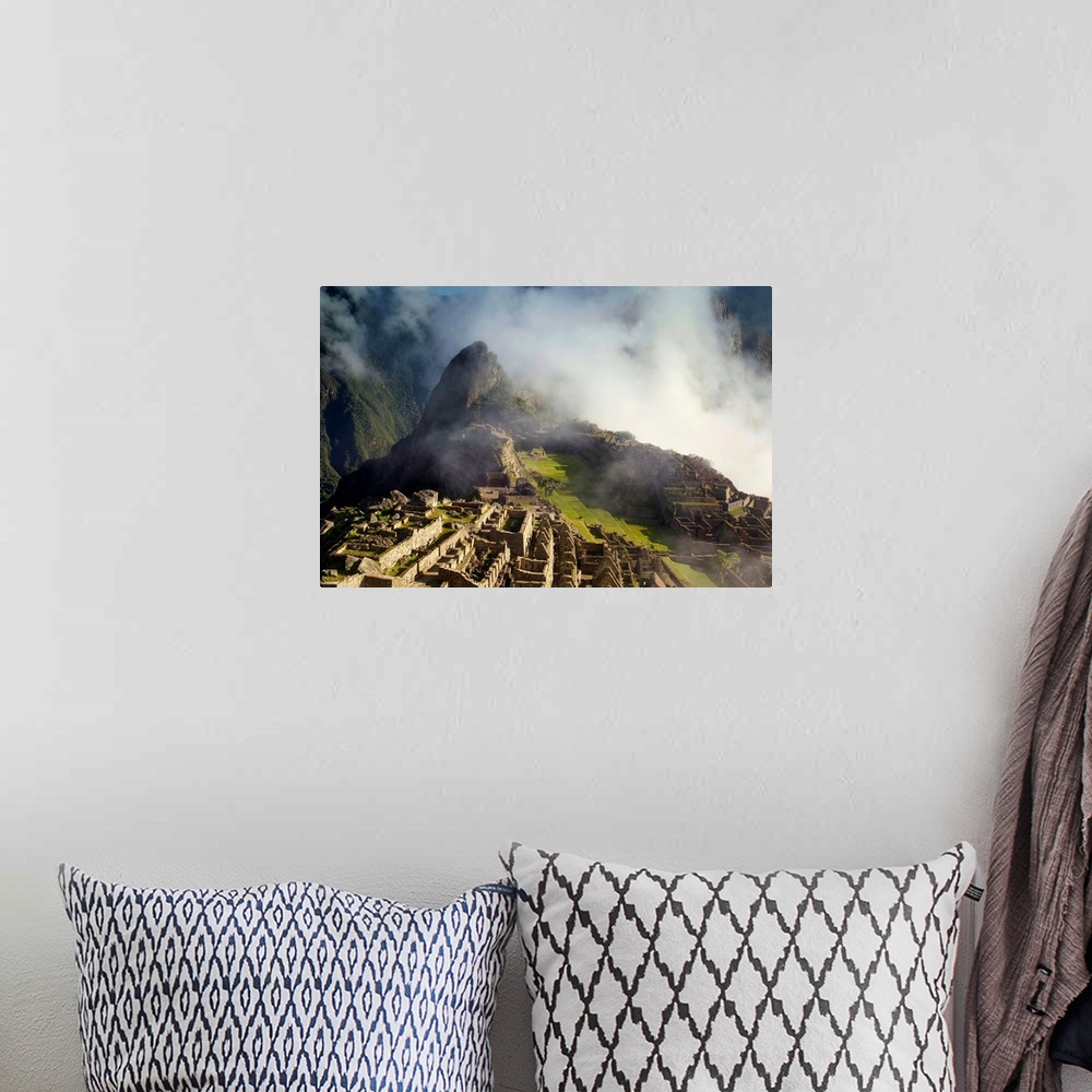 A bohemian room featuring Machu Picchu In Morning Fog