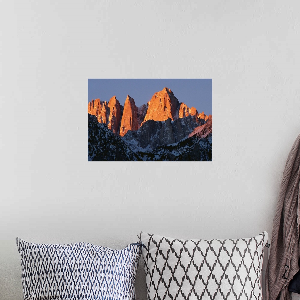 A bohemian room featuring Morning Light On Mount Whitney