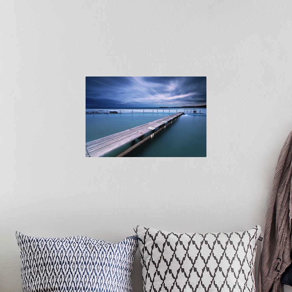A bohemian room featuring North Narrabeen tidal pool. Northern Beaches, Sydney, Australia.