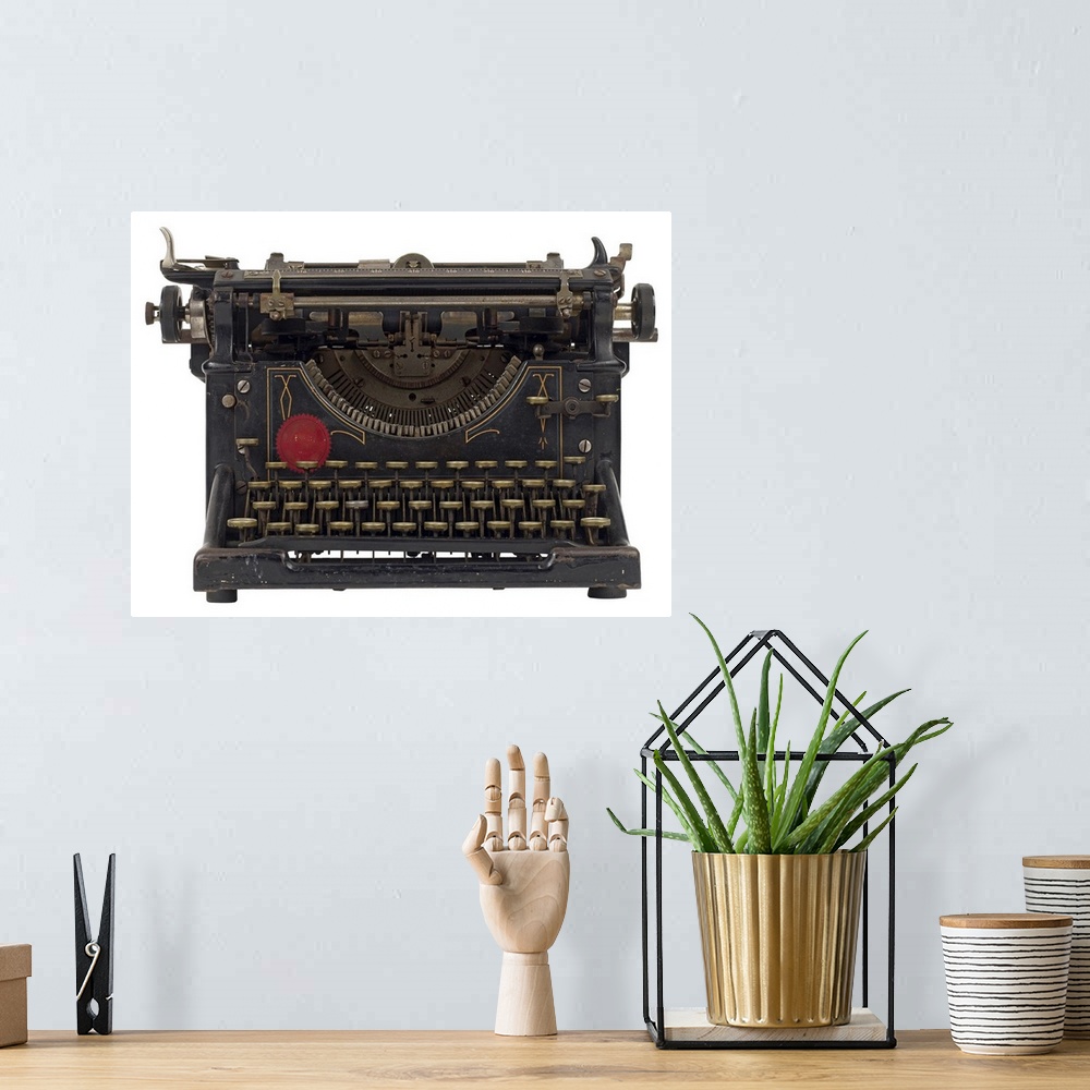 A bohemian room featuring old-fashioned typewriter