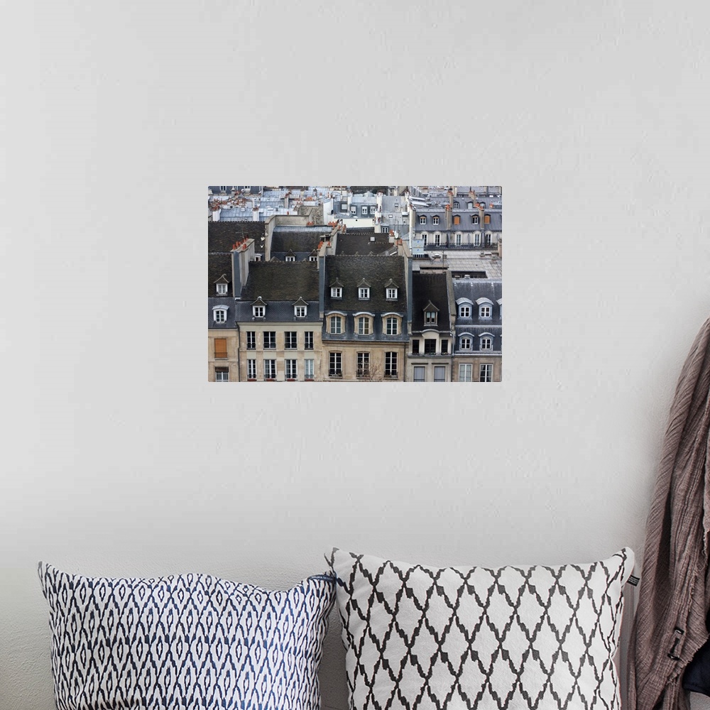 A bohemian room featuring Roofs and buildings in headquarter Chatelet les Halles, Paris.