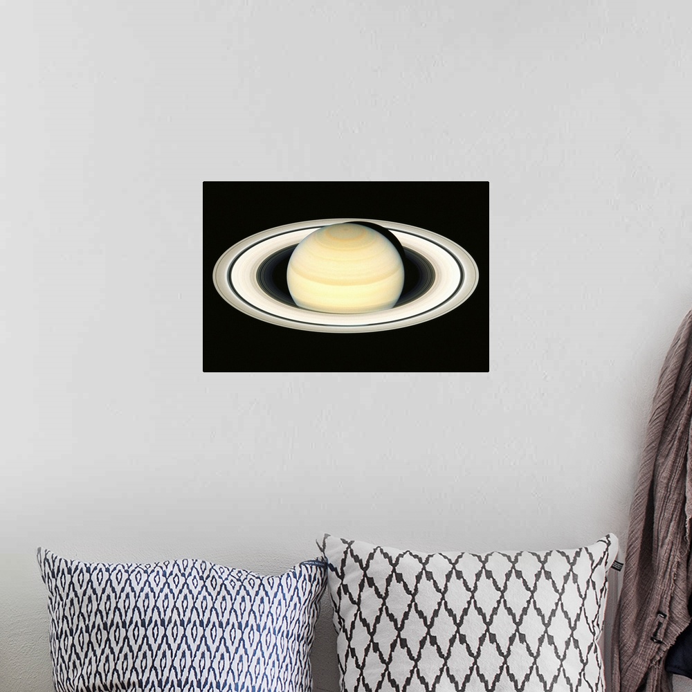 A bohemian room featuring Saturn, satellite view