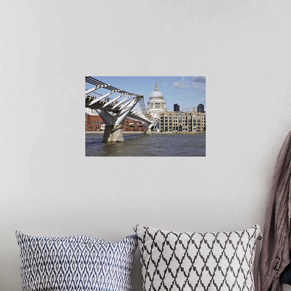 A bohemian room featuring St Paul's Cathedral and Millennium Bridge.