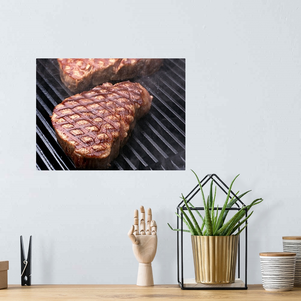 A bohemian room featuring Steak
