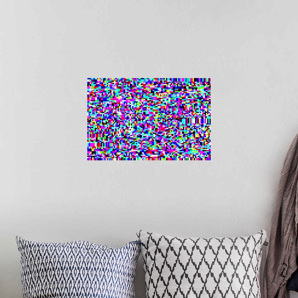 A bohemian room featuring Television Distorted Abstract