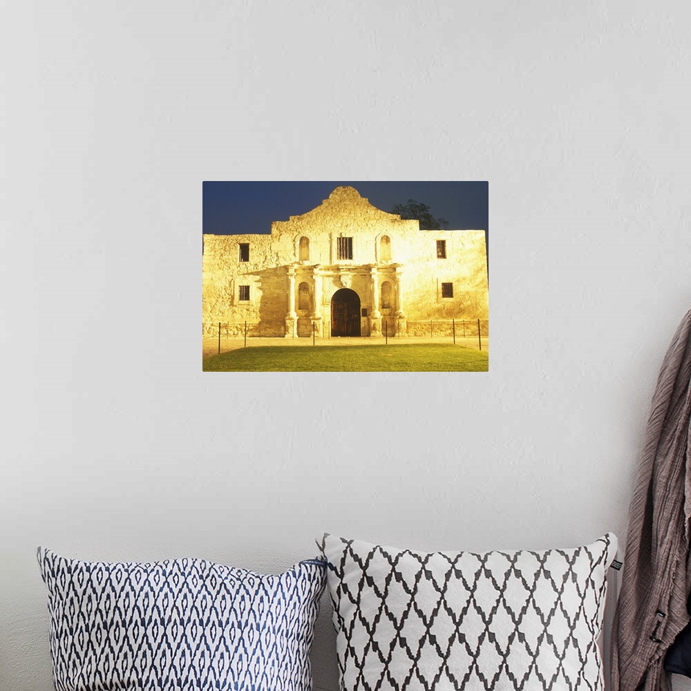 A bohemian room featuring 'The Alamo Historic Mission, San Antonio, Texas'