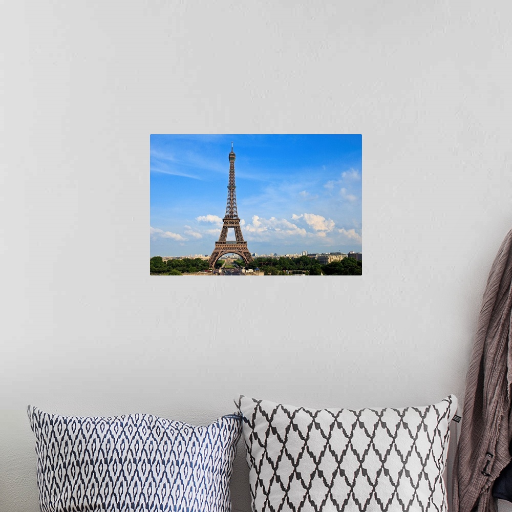 A bohemian room featuring View of Eiffel Tower in Paris, France.
