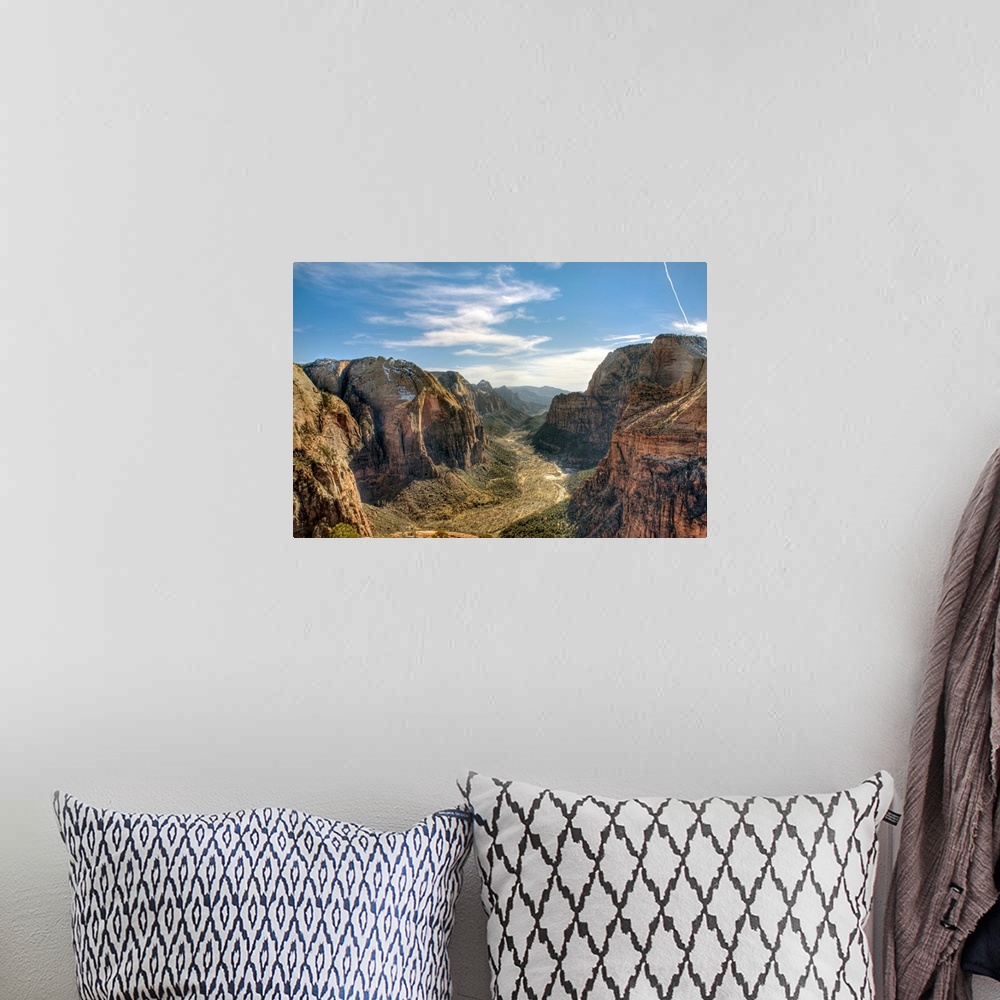 A bohemian room featuring View of Zion Canyon from top of Angels Landing.