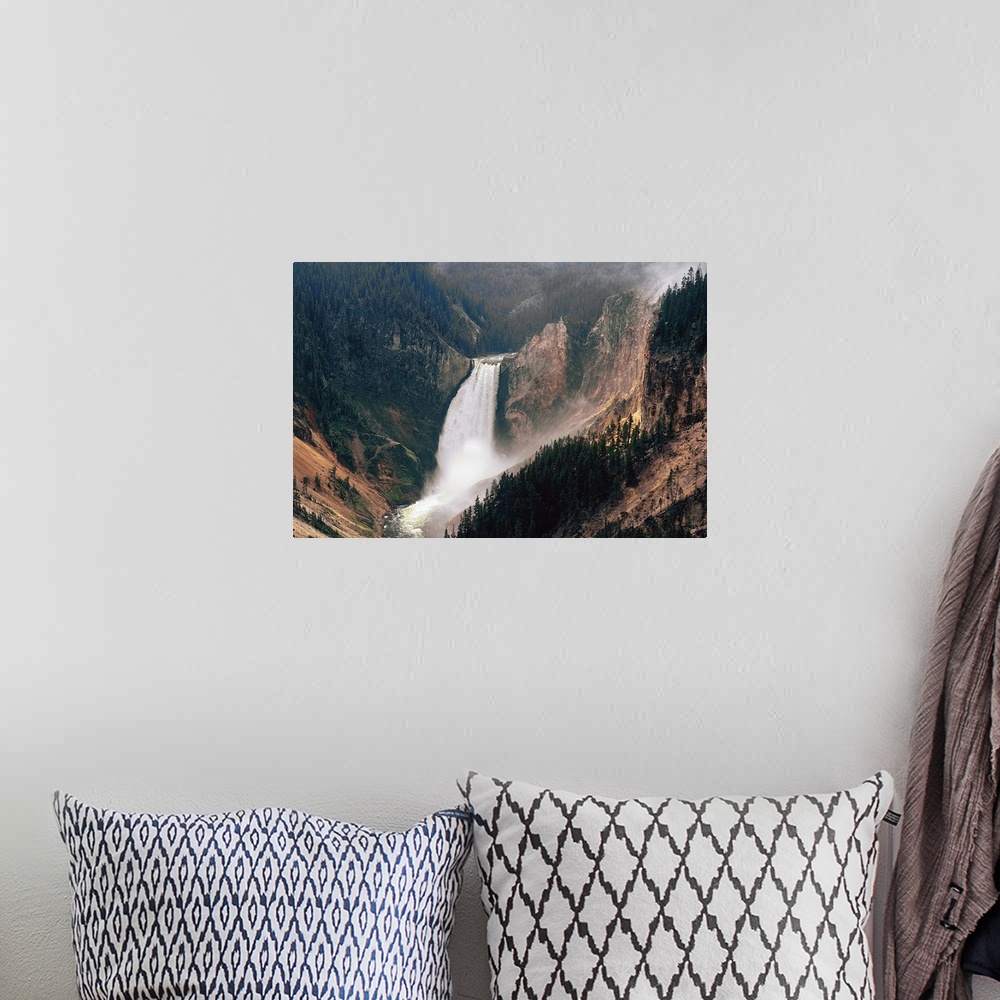 A bohemian room featuring Yellowstone River and Lower Falls , Yellowstone National Park , Wyoming