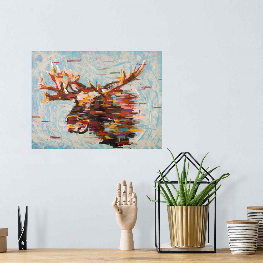 A bohemian room featuring Fractal Moose