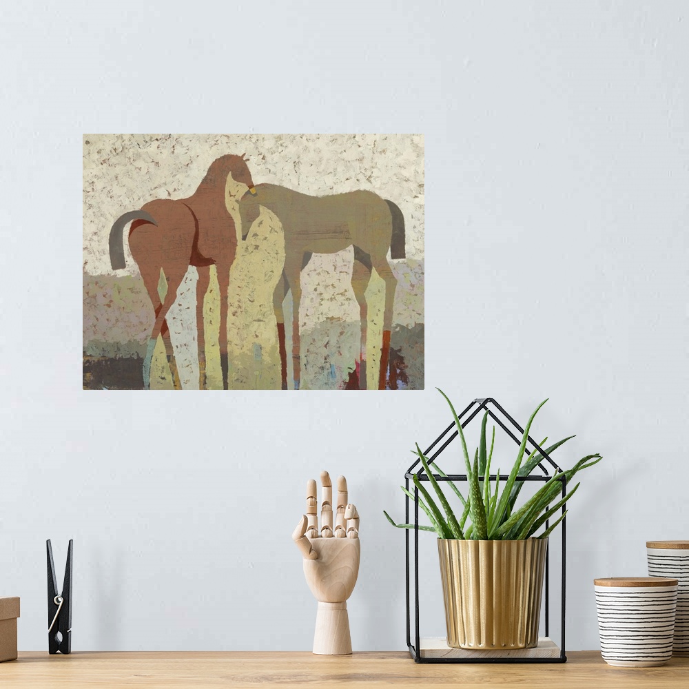 A bohemian room featuring Contemporary, Animals
