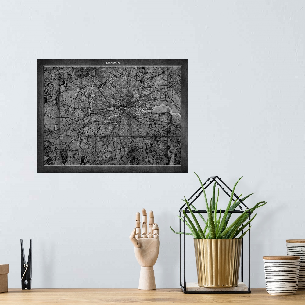 A bohemian room featuring London Map