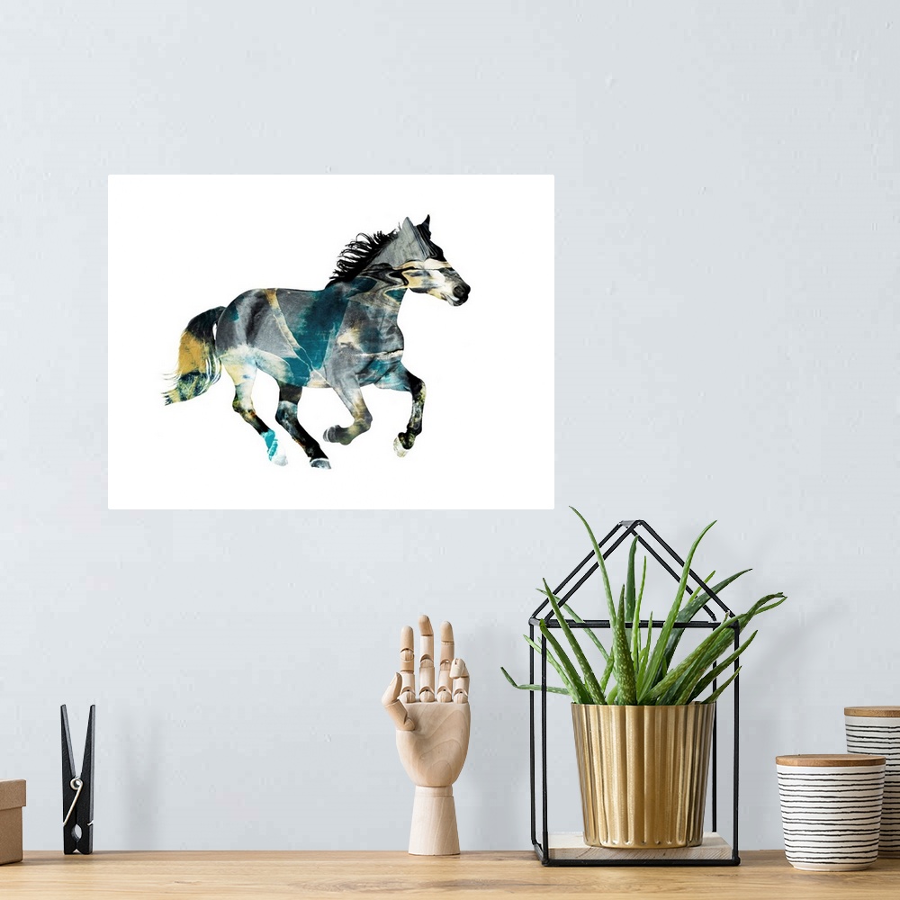 A bohemian room featuring Painted Horses A