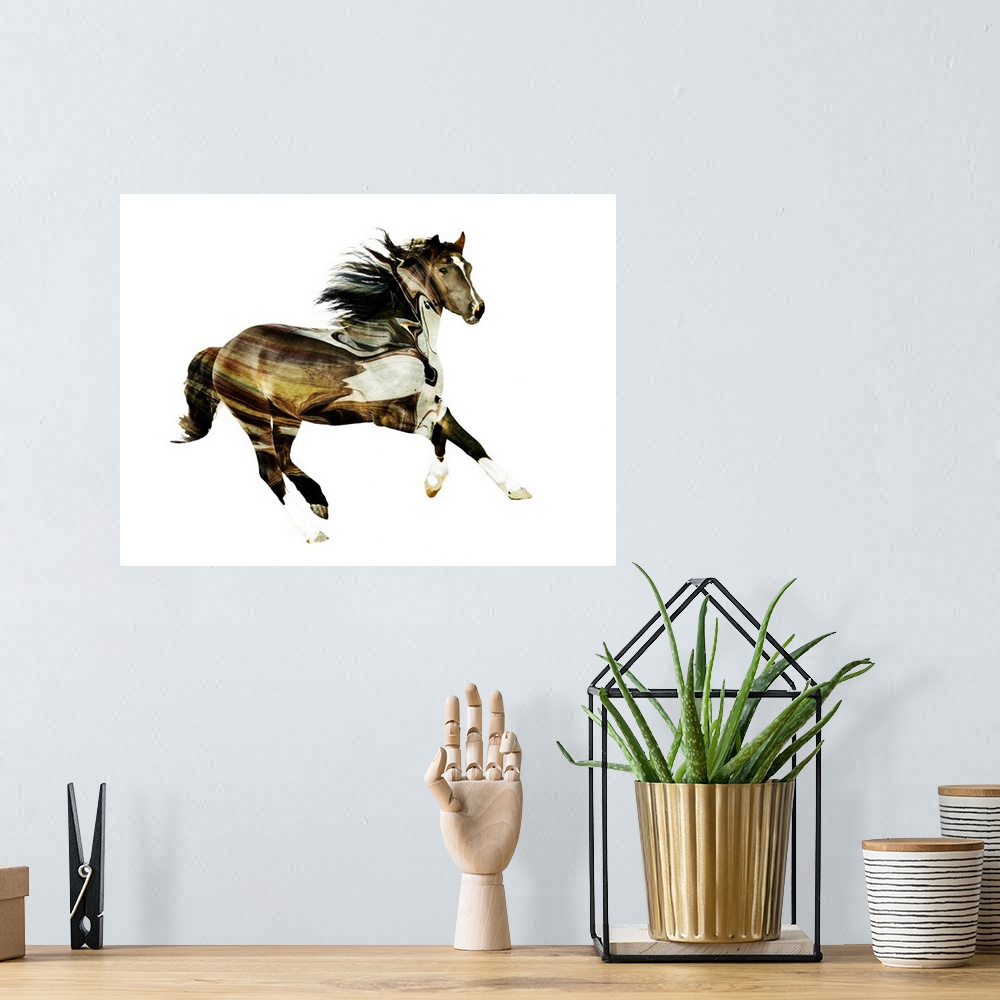 A bohemian room featuring Painted Horses E
