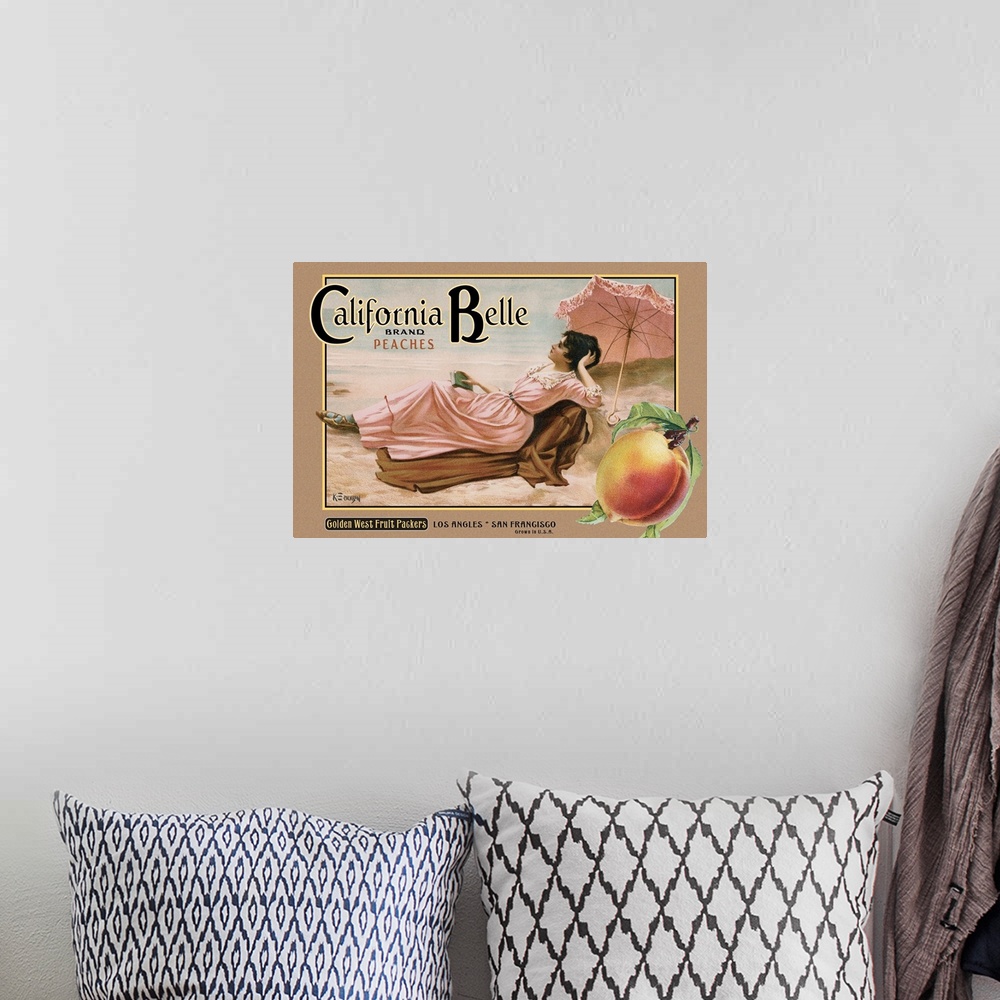 A bohemian room featuring Crate Label "Peaches"