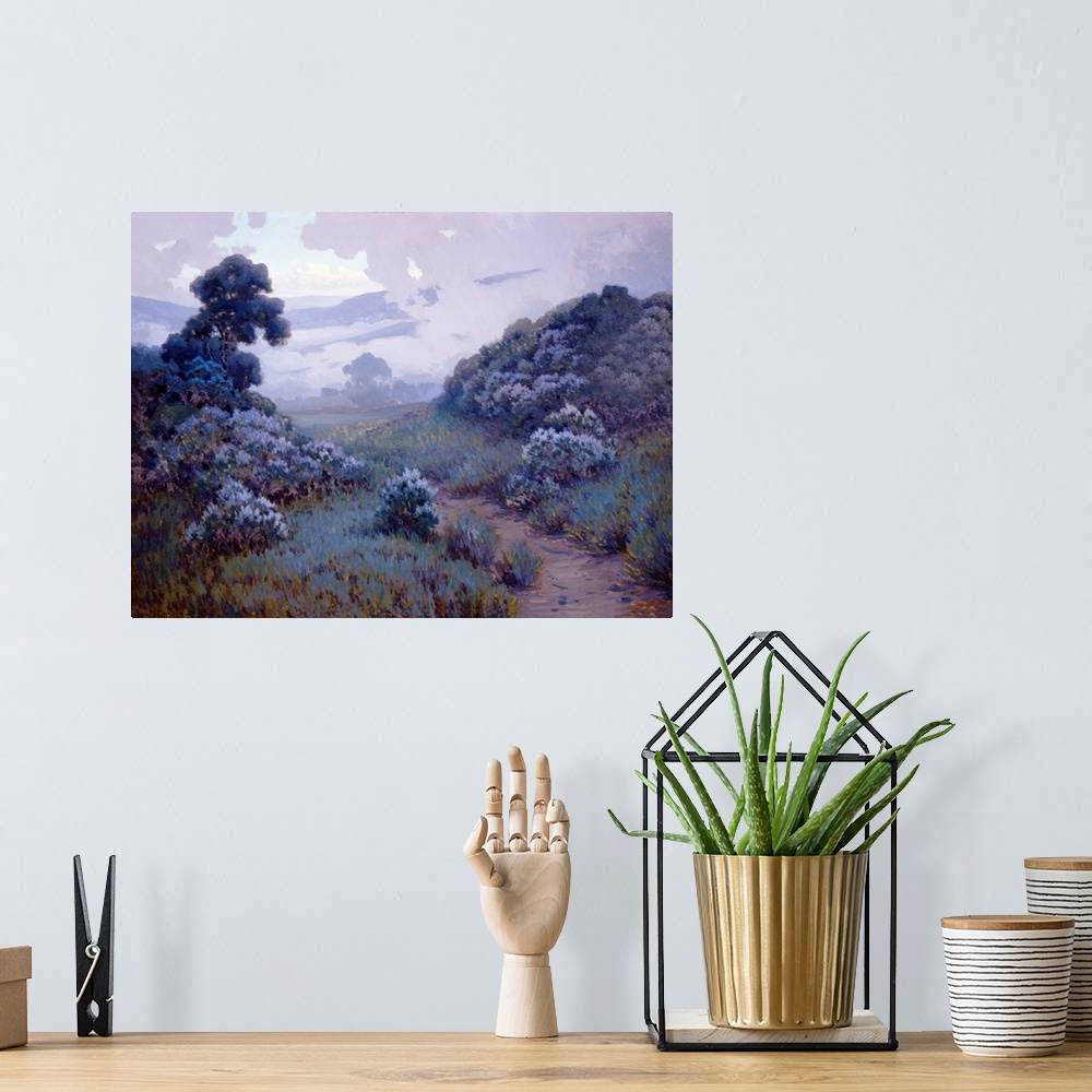 A bohemian room featuring Landscape with Lupines