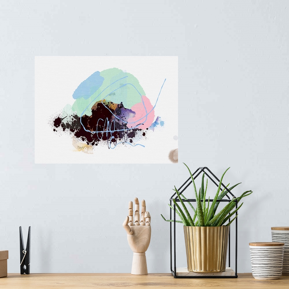 A bohemian room featuring Eggplant Abstract