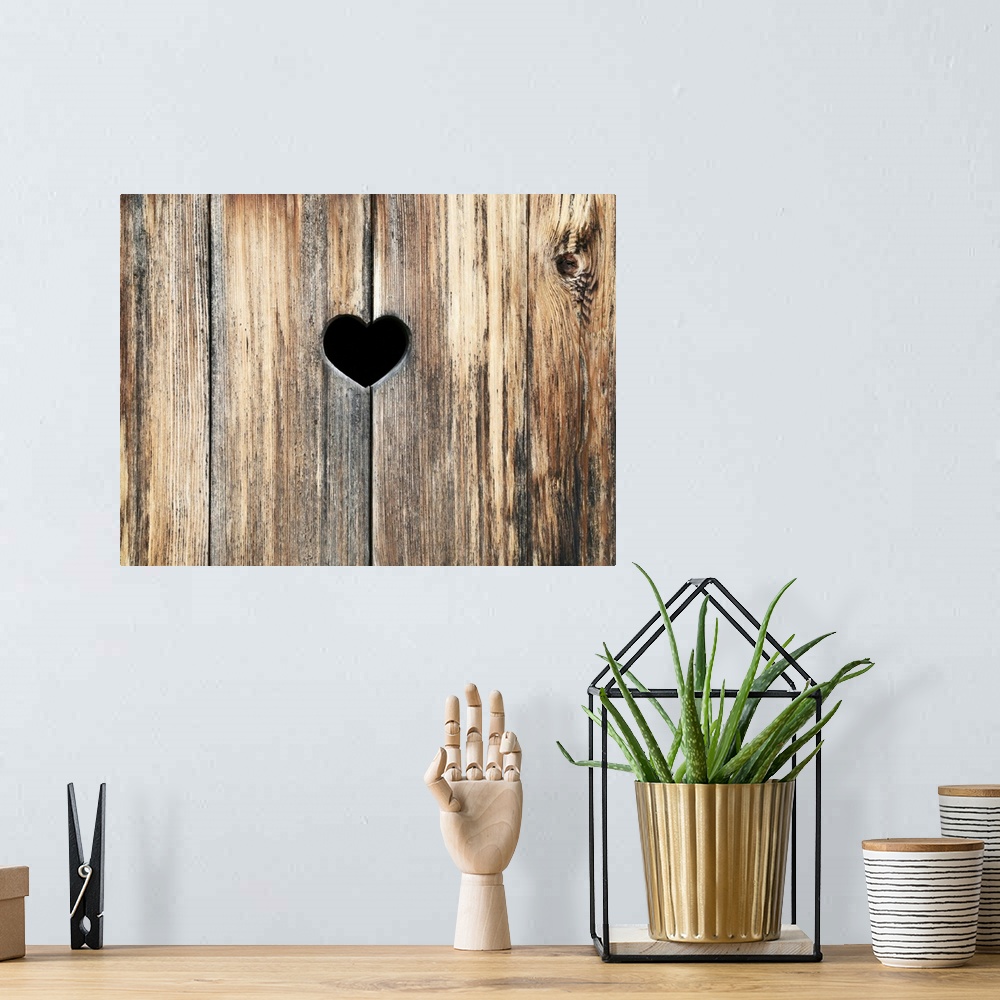 A bohemian room featuring Heart in Wood