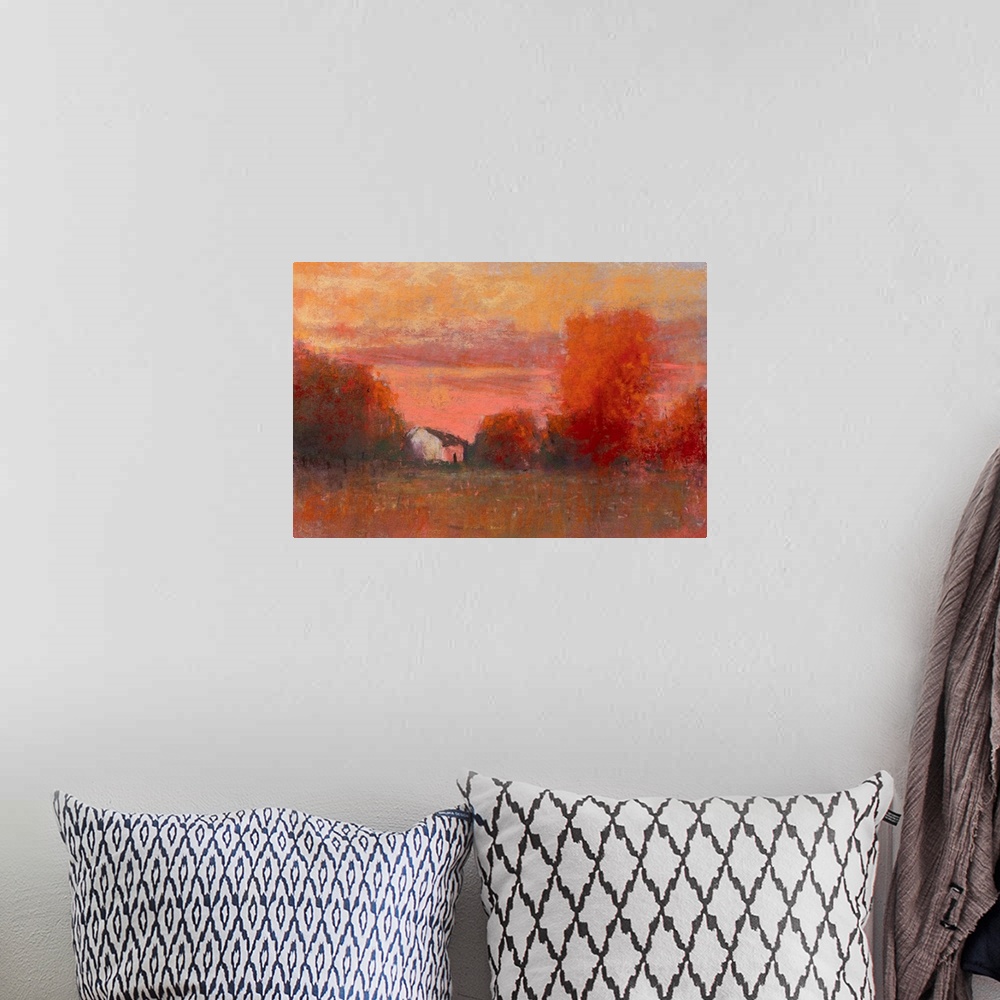 A bohemian room featuring Orange Sky