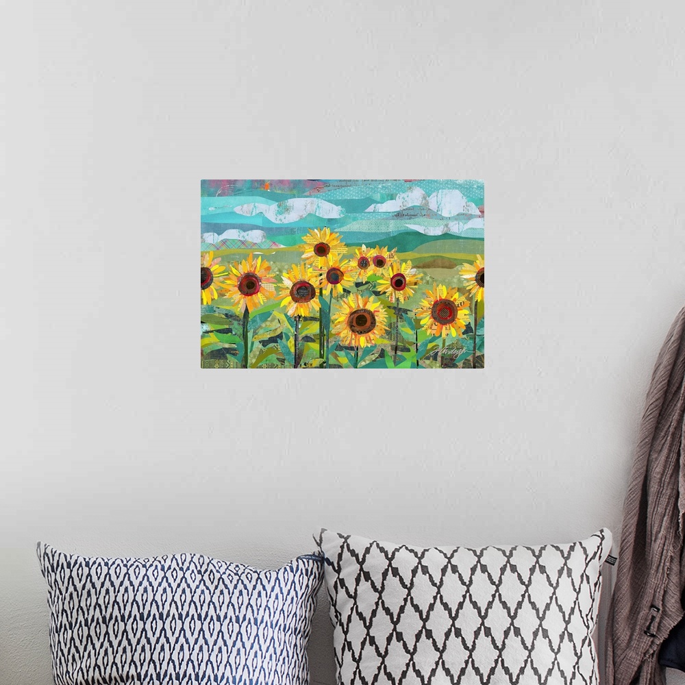 A bohemian room featuring Sunflowers At Dusk