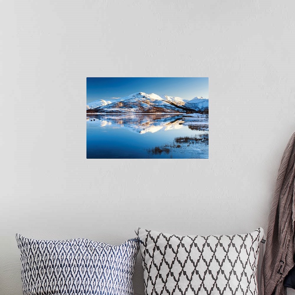 A bohemian room featuring Alstadpollen Reflections, Lofoten Islands, Norway