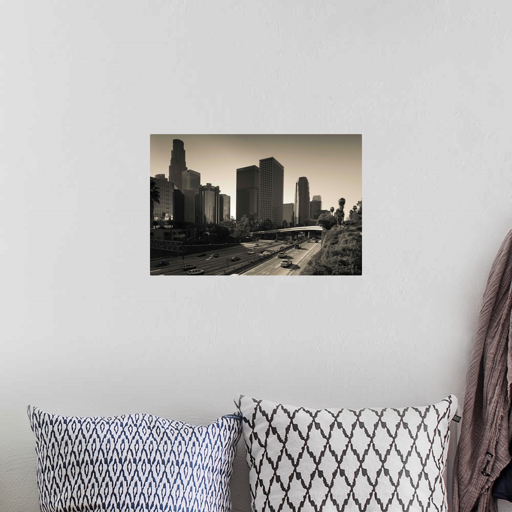 A bohemian room featuring USA, California, Los Angeles, downtown and Rt. 110 Harbor Freeway