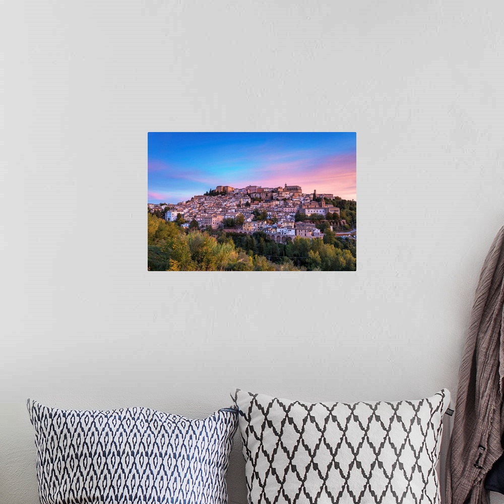 A bohemian room featuring Citta Sant'Angelo At Sunrise-Europe, Italy, Abruzzo, Citta Sant'Angelo, Pescara