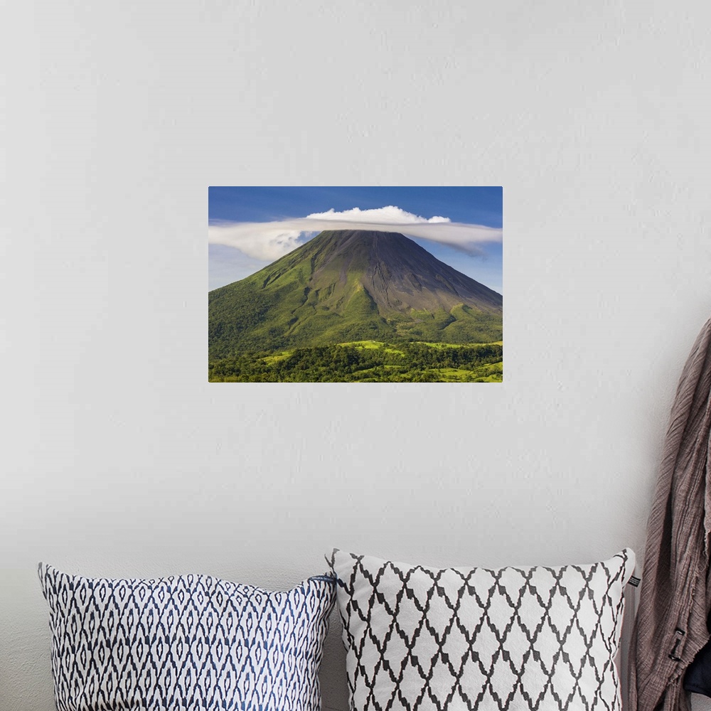 A bohemian room featuring Costa Rica, Alajuela, La Fortuna. The Arenal Volcano. Although classed as active the volcano has ...