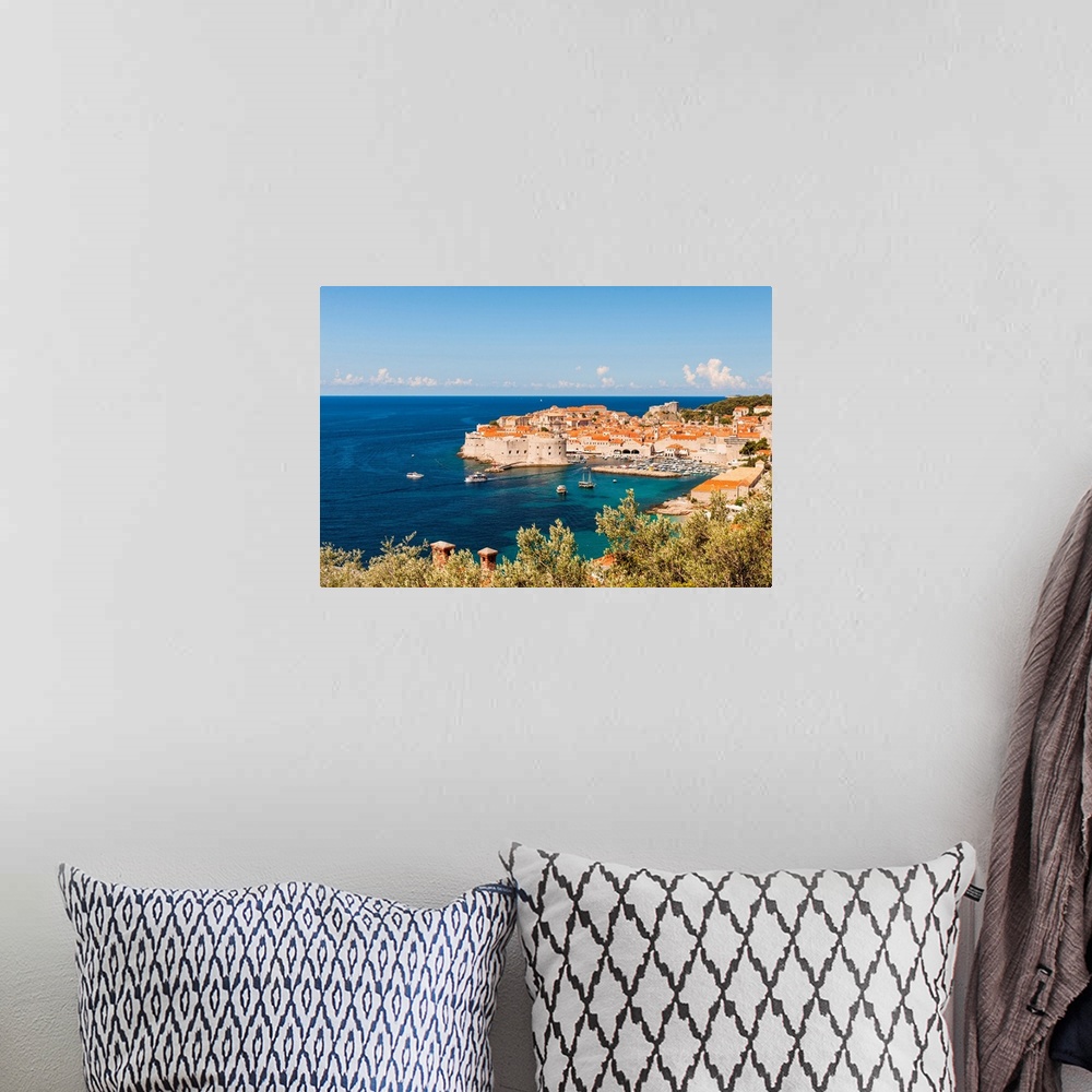 A bohemian room featuring Croatia, Dubrovnik, View Over The Old Town And Harbour