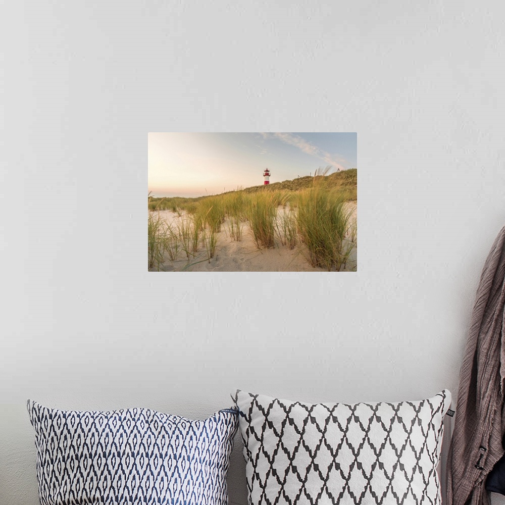 A bohemian room featuring Dune landscape at the List-Ost lighthouse on the Ellenbogen Peninsula, Sylt, Schleswig-Holstein, ...