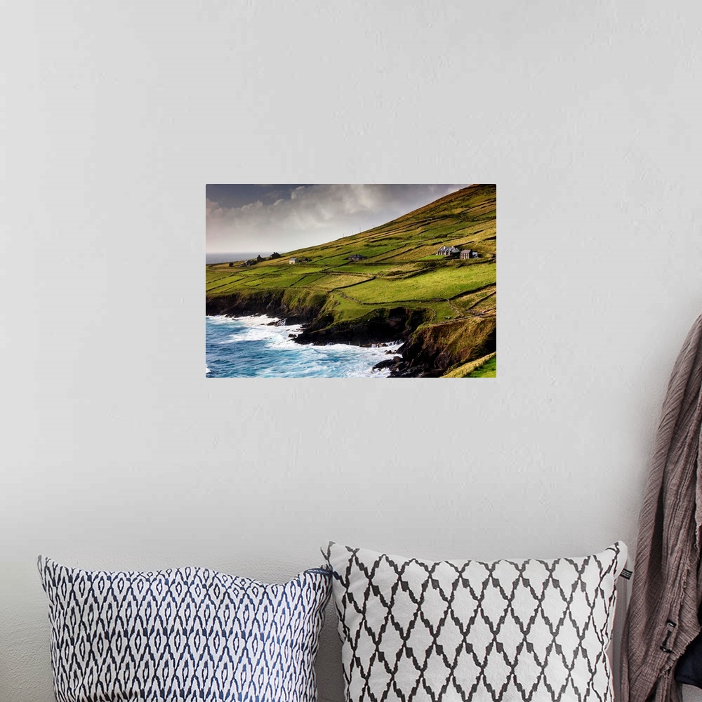 A bohemian room featuring Europe, Ireland, Kerry county, scenic road along Dingle Peninsula near Slea Head