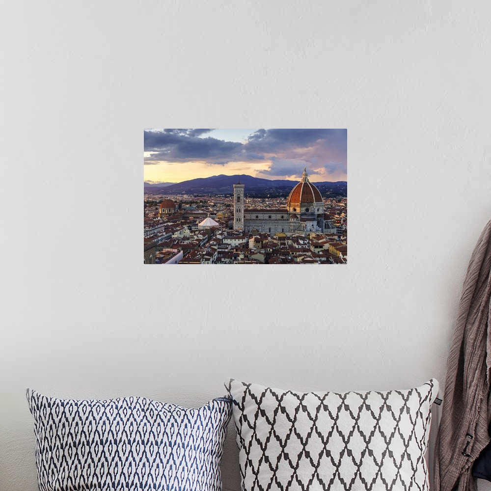 A bohemian room featuring Europe, Italy, Tuscany, Florence, View from the Palazzo Vecchio Tower