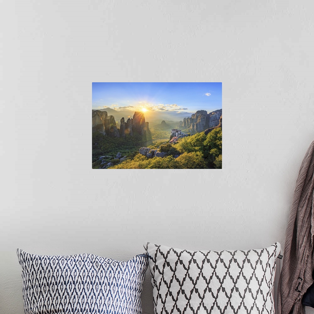 A bohemian room featuring Greece, Thessaly, Meteora, Holy Monastery of Rousanou