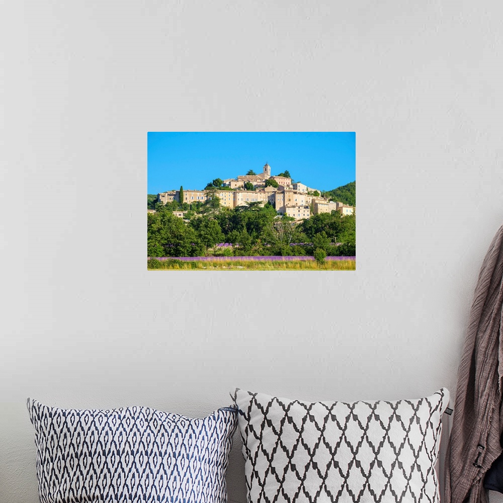 A bohemian room featuring Hilltop town of Banon, Alpes-de-Haute-Provence, Provence-Alpes-Cote d'Azur, France.
