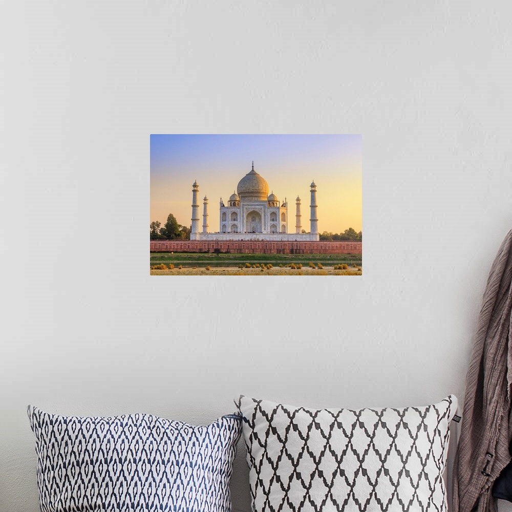 A bohemian room featuring India, Taj Mahal Memorial At Sunset