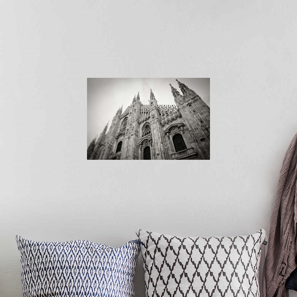 A bohemian room featuring Italy, Lombardy, Milan, Piazza Duomo, Duomo cathedral, defocussed