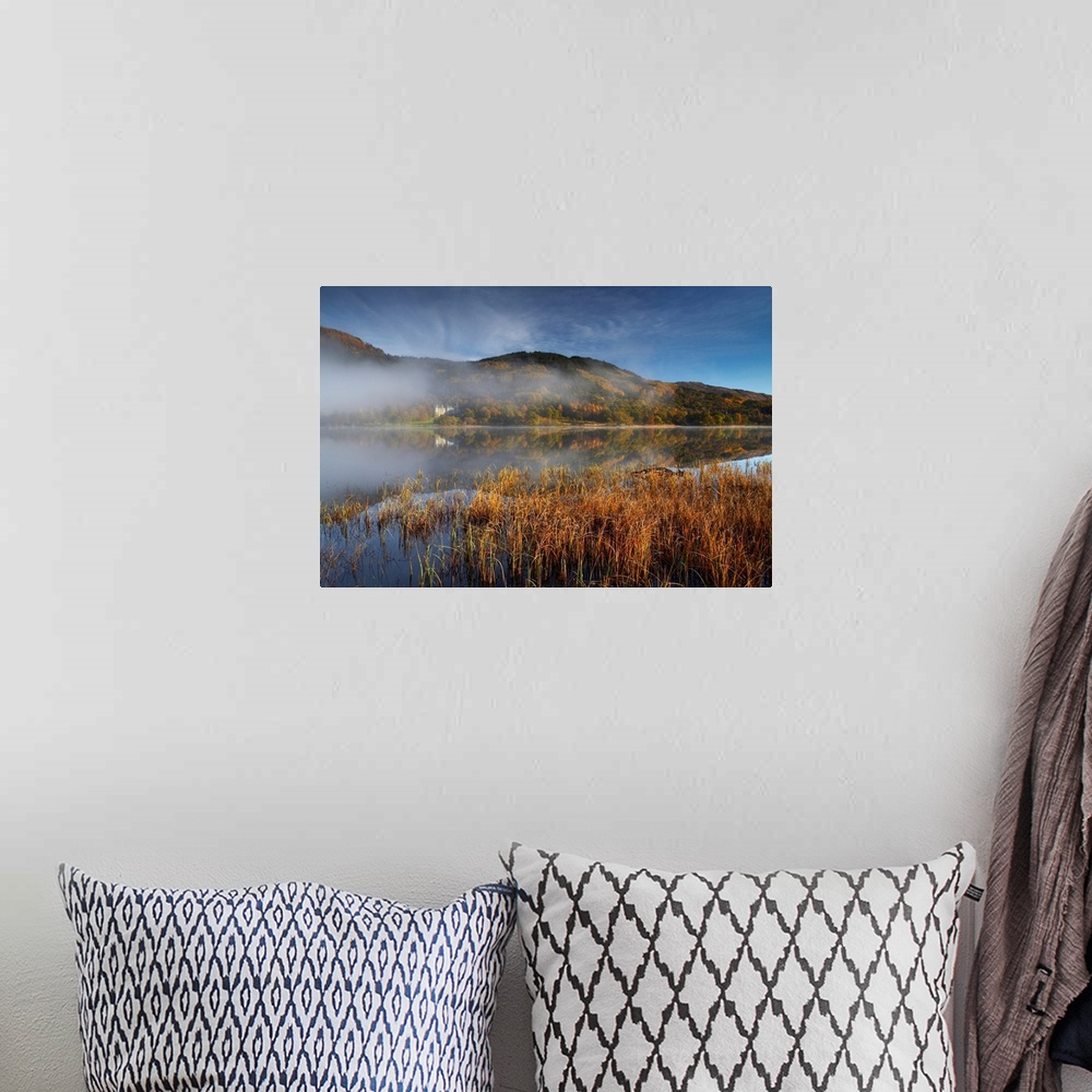 A bohemian room featuring Mist Over Loch Achray, The Trossachs National Park, Central Region, Scotland